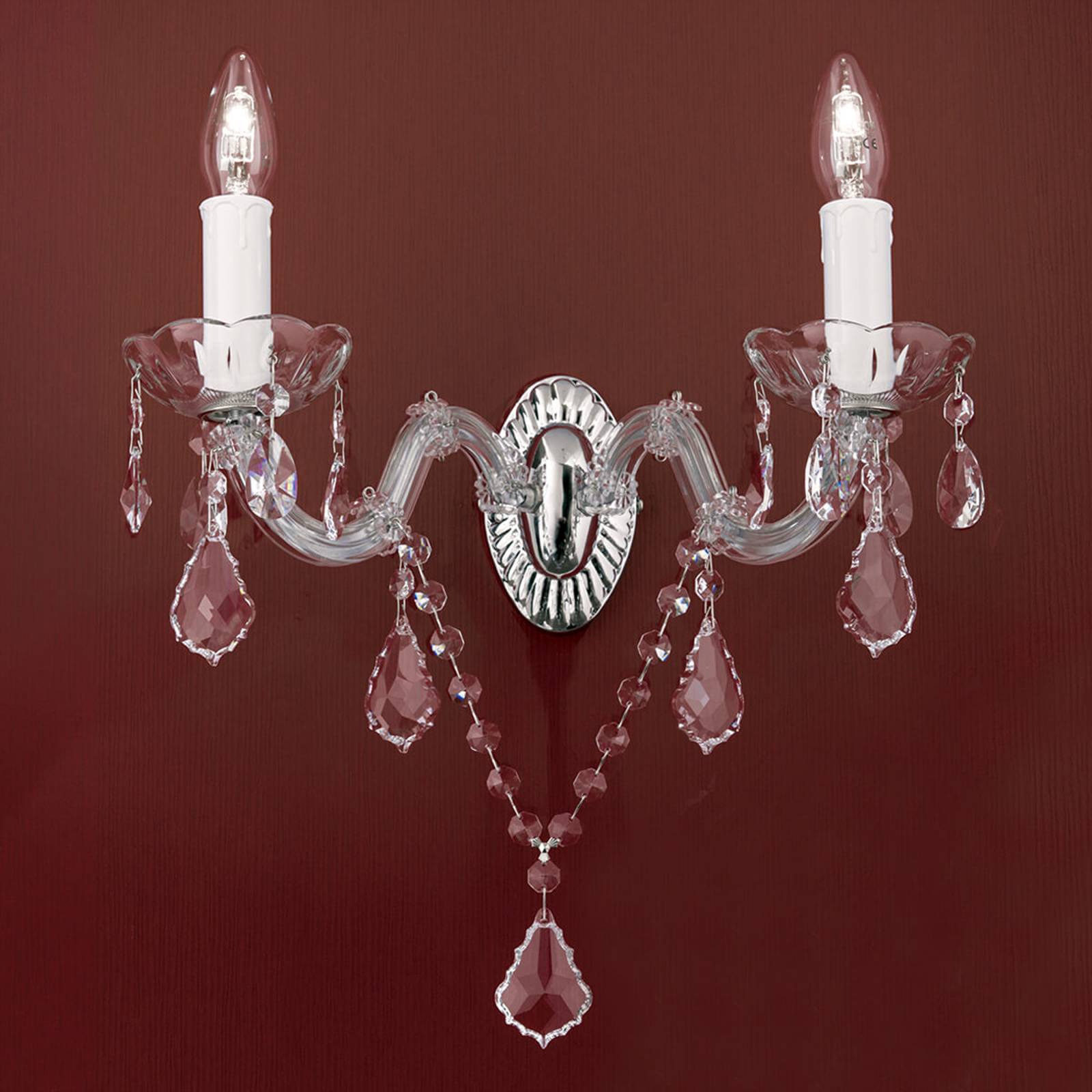 Křišťálové nástěnné světlo Maria Theresia