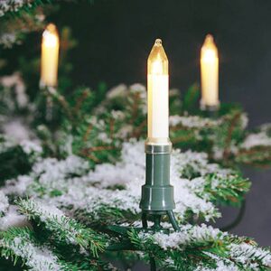 Vánoční řetěz s klasickými svíčkami venkovní 12 m